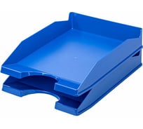 Горизонтальный лоток для бумаг BRAUBERG комплект 2 шт, Modern, 346x254x61 мм, синий 238027