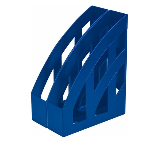 Вертикальный лоток для бумаг BRAUBERG комплект 2 шт, Modern, 245x75x320 мм, синий 238031 1