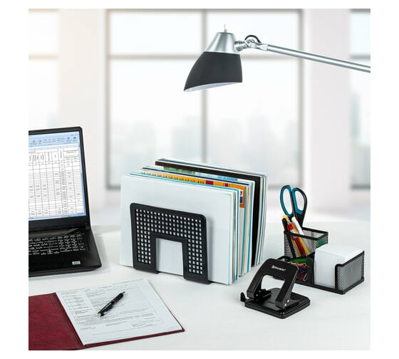 Лоток-сортер для бумаг BRAUBERG Office-Expert, 3 отделения, 207x212x168 мм, сетчатый, черный 238021
