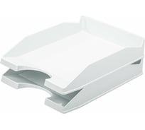 Горизонтальный лоток для бумаг BRAUBERG комплект 2 шт, Modern, 346x254x61 мм, белый 238026