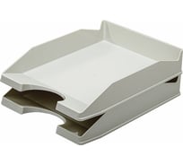 Горизонтальный лоток для бумаг BRAUBERG комплект 2 шт, Modern, 346x254x61 мм, серый 238025