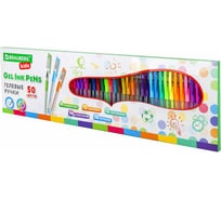 Набор гелевых ручек BRAUBERG с грипом, 50 цветов, линия 0,5 мм, KIDS 143822