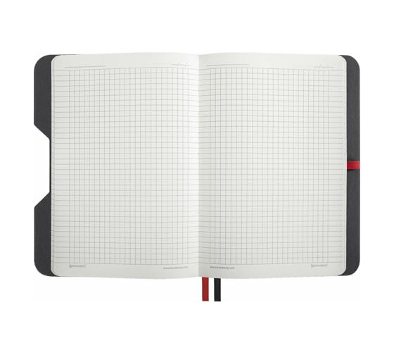 Блокнот BRAUBERG А5, 162x218мм, NOTE, под кожу, софт-тач, с резинкой, 80л, клетка, красный 113439