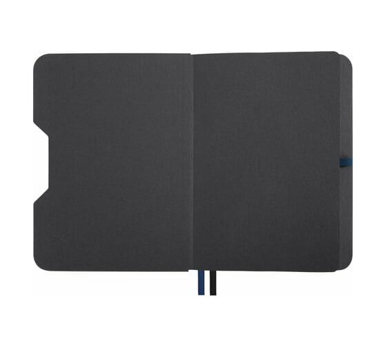 Блокнот BRAUBERG А5, 162x218мм, NOTE, под кожу, софт-тач, с резинкой, 80л, клетка, синий 113438