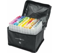 Двусторонние маркеры для скетчинга BRAUBERG ART DEBUT WHITE, набор 80 шт, чехол 152144