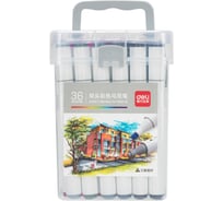 Набор маркеров для скетчинга DELI 70803-36 двойной пишущий наконечник 36 цветов 1641213