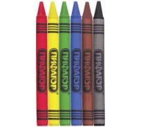 Восковые карандаши ПИФАГОР СОЛНЫШКО набор 6 цветов 227278