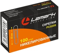 Скрепки Lamark 22 мм/100 шт, круглые, никелированные, 10 шт PC0209