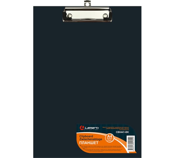 Планшет с верхним зажимом Lamark А4, PVC, черный CB0441-BK 1