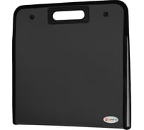 Портфель Lamark 13 отделений, с окантовкой, кнопки, с вырубной ручкой, черный DC0008-BK