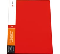 Папка с 40 вкладышами Lamark 0,6 мм, красная, корешок 20 мм DB0135-RD
