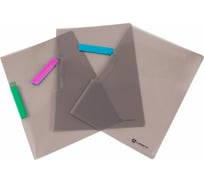 Папка-клип для сшивания неперфорированных листов Lamark А4, 0,50мм, ассорти, 4 шт TF0030-CM