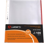 Файл-вкладыш с перфорацией Lamark А4+, 0,04 мм, с цветным кантом, яичная скорлупа SP0064