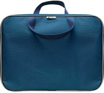 Папка-портфель Lamark А4, 1 отделение, 34x26x7 см, на молнии, с ручками, текстиль, синяя DC0018-BL