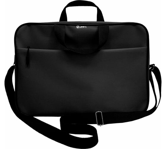 Папка-портфель Lamark A4+, 1 отделение, на молнии, с ручками, цвет черный DC0032-BK