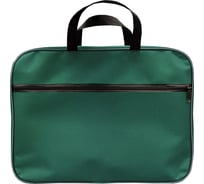 Папка-портфель Lamark A4, 1 отделение, на молнии, с ручками, текстиль, зеленая DC0019-GN