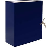 Архивная папка-бокс LAMARK, бумвинил, А4, 200 мм, синяя, собранная упаковка 4 шт CB020-BL