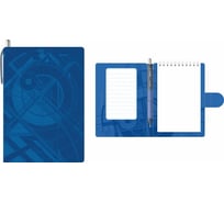 Блокнот с ручкой LAMARK синий, 105х150 мм, ручка, внутренний блок на спирали NB0126