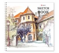 Скетчбук LAMARK Сказочный дом, 200х200 мм, 30 листов, акварель бум. 200 г/м2, твердая обложка, спираль сбоку 22910