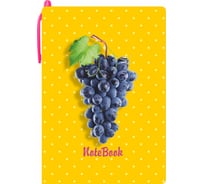 Блокнот с ручкой LAMARK Виноград, 105x150 мм, ручка автомат OilPen, внутренний блок на спирали NB0120