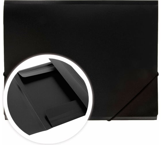 Папка DOLCE COSTO на резинке Эконом, A4, черная, упаковка 80 шт D00332-BK 1