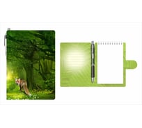 Блокнот с ручкой LAMARK Forest, 105x150 мм, ручка автомат OilGelPen, внутренний блок на спирали NB0110