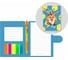 Блокнот-органайзер LAMARK Лиса с арбузами, 105х150 мм, автомат шариковая ручка, пластиковые закладки NB0130 2