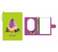 Блокнот с ручкой LAMARK Sweet Blackberry, 105x150 мм, ручка автомат OilPen, внутренний блок на спирали NB0115