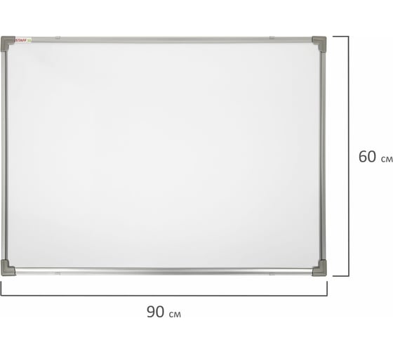 Магнитно-маркерная доска Staff 60x90 см, металлическая рамка, ECO 238137
