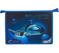 Папка для тетрадей ЮНЛАНДИЯ Galactic traveller А4, 1 отделение, пластик, молния сверху 229105