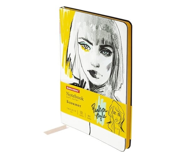 Блокнот BRAUBERG VISTA Fashion Style А5, 143x210 мм, под кожу, гибкий, 80 л 112067 1