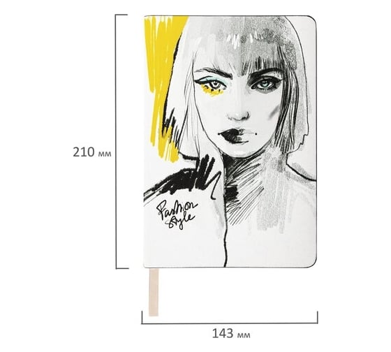 Блокнот BRAUBERG VISTA Fashion Style А5, 143x210 мм, под кожу, гибкий, 80 л 112067
