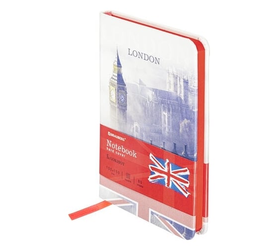 Блокнот BRAUBERG VISTA London малый формат, 100x150 мм, А6, под кожу, твердый, 80 л 112092