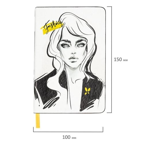 Блокнот BRAUBERG VISTA Fashion Style малый формат, 100x150 мм, А6, под кожу, гибкий, 80 л 112091