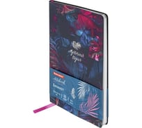 Блокнот BRAUBERG VISTA Tropicano А5, 143x210 мм, под кожу, гибкий, срез фольга, 80 л 112079