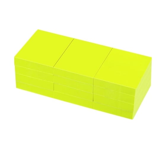Самоклеящиеся блоки BRAUBERG EXTRA STICKY неоновые, 40x50 мм, комплект 12 шт. по 100 л 112414