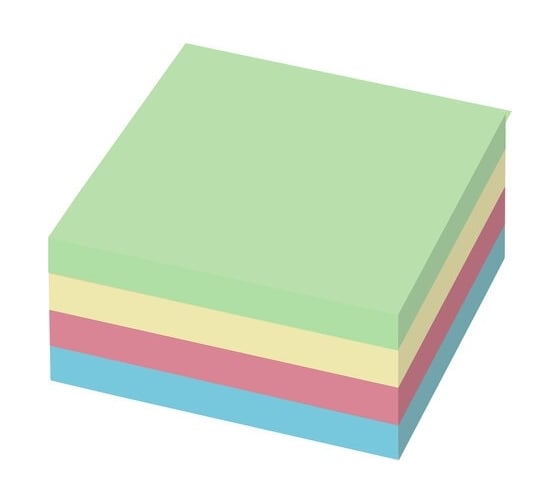 Самоклеящийся блок BRAUBERG EXTRA STICKY стикеры, пастельный, 75x75 мм, 400 л, 4 цвета 112440