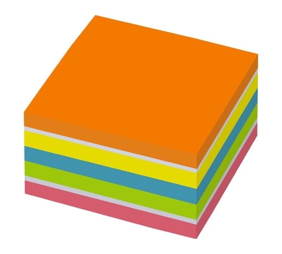 Самоклеящийся блок BRAUBERG EXTRA STICKY стикеры, неоновый, 75x75 мм, 450 л, 6 цветов 112425
