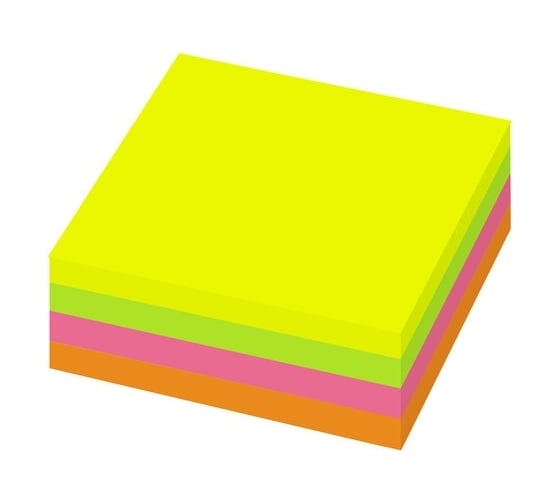 Самоклеящийся блок BRAUBERG EXTRA STICKY стикеры, неоновый, 75x75 мм, 320 л, 4 цвета 112422
