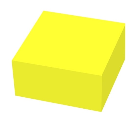 Самоклеящийся блок BRAUBERG EXTRA STICKY стикеры, неоновый, 75x75 мм, 400 л, желтый 112423