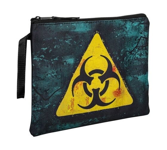 Папка для тетрадей BRAUBERG Caution А5, 1 отделение, полиэстер, на молнии, с ручкой 270974