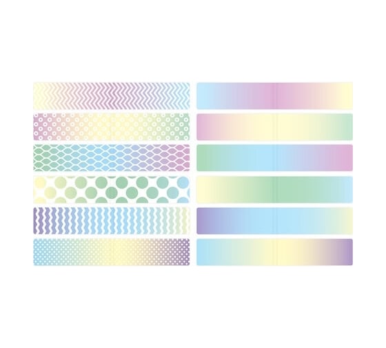 Магнитные закладки для книг BRAUBERG GRADIENT набор 12 шт, 60x20 мм 113170