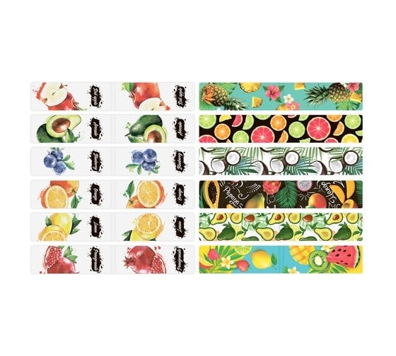 Магнитные закладки для книг BRAUBERG FRUITS набор 12 шт, 60x20 мм 113173