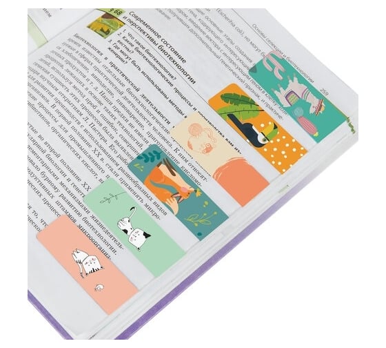 Магнитные закладки для книг BRAUBERG ANIMALS набор 30 шт, 60x20 мм 113176