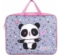 Папка BRAUBERG Funny panda на молнии, с ручками, А4, 1 отделение, полиэстер, 80 мм 271127