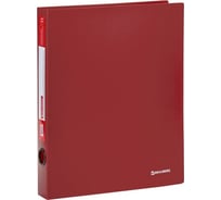 Папка BRAUBERG Стандарт на 2 кольцах, 40 мм, красная, до 300 листов, 0,9 мм 270480