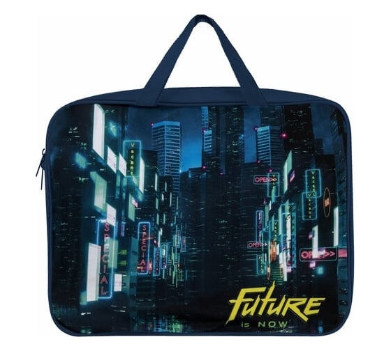 Папка BRAUBERG Future на молнии, с ручками, А4, 1 отделение, полиэстер, ширина 80 мм 270965 1