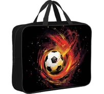 Папка BRAUBERG Fireball на молнии, с ручками, А4, 1 отделение, полиэстер, ширина 80 мм 270962