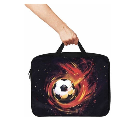 Папка BRAUBERG Fireball на молнии, с ручками, А4, 1 отделение, полиэстер, ширина 80 мм 270962