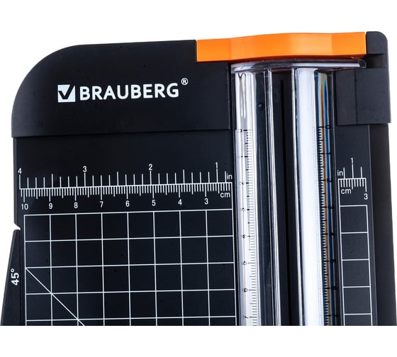 Роликовый резак BRAUBERG SUPER A4, до 12 л, длина реза 310 мм, линейка, А4 532328
